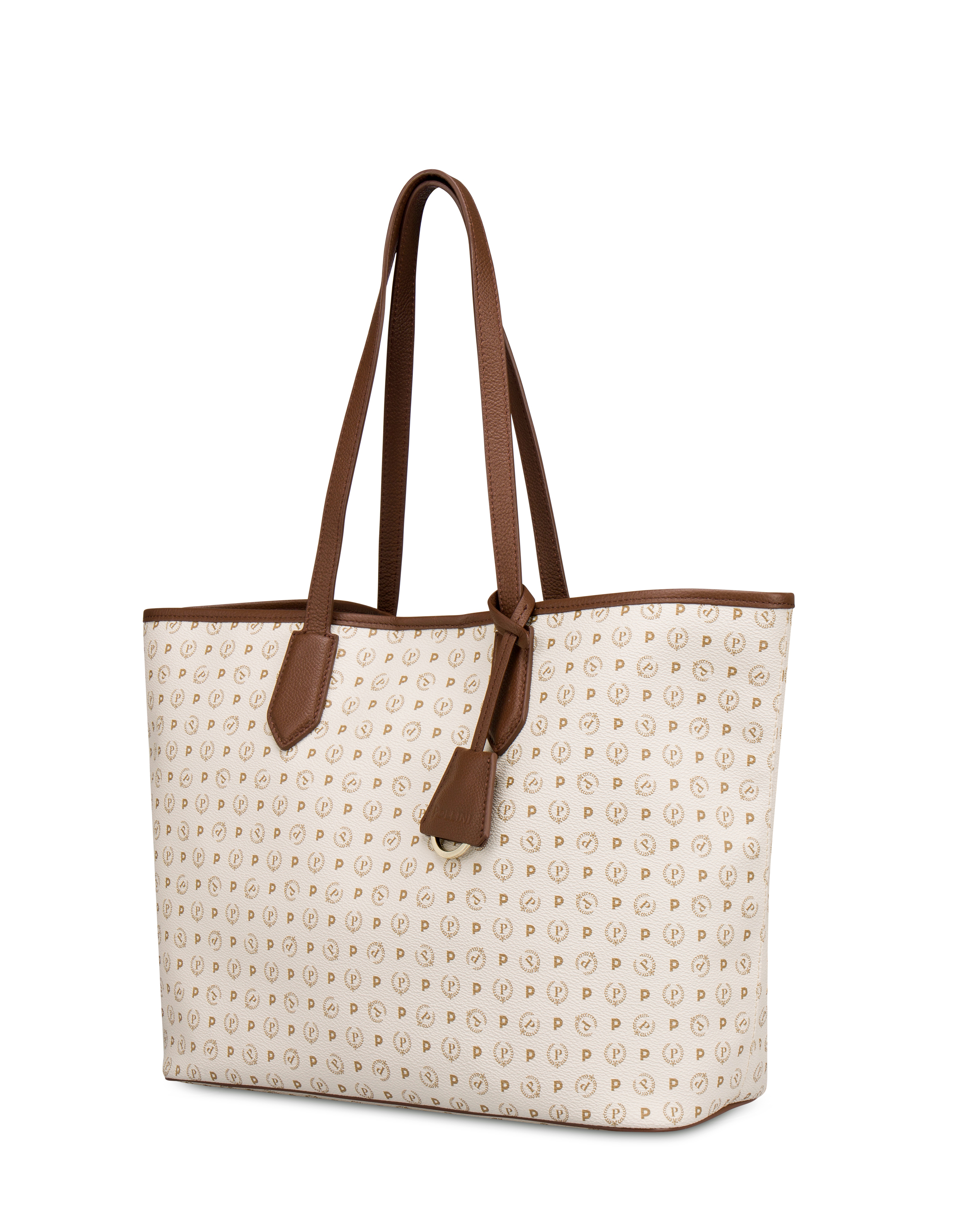 Borsa Shopping Heritage Logo Classic Avorio/marrone