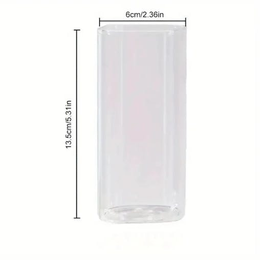 NNEOBA Glass Coffee Mug with Lid & Straw