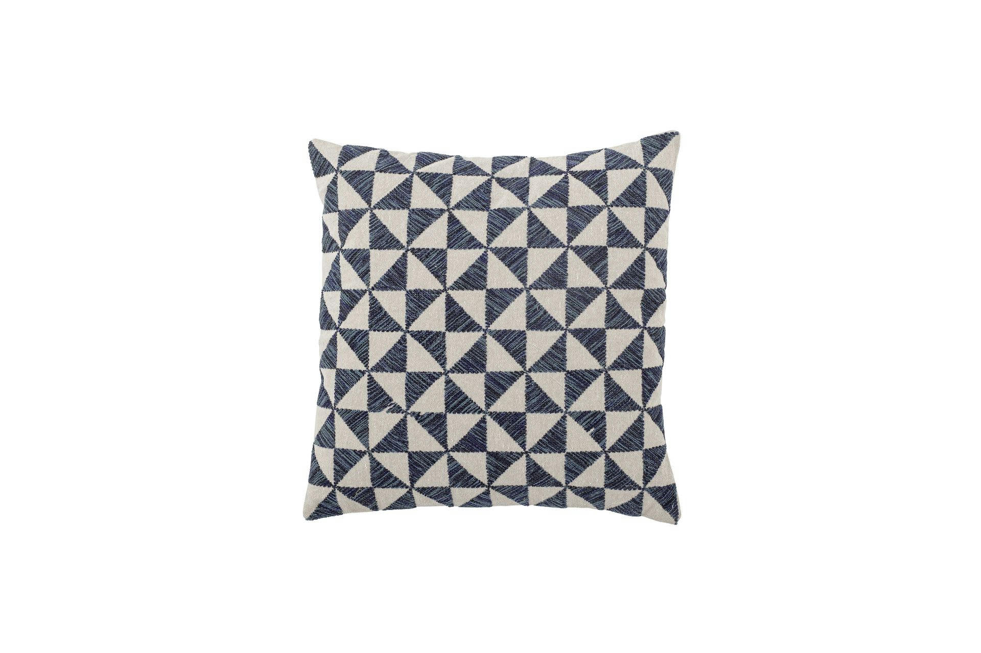 DARNEL - Coussin en coton bleu 45x45 cm