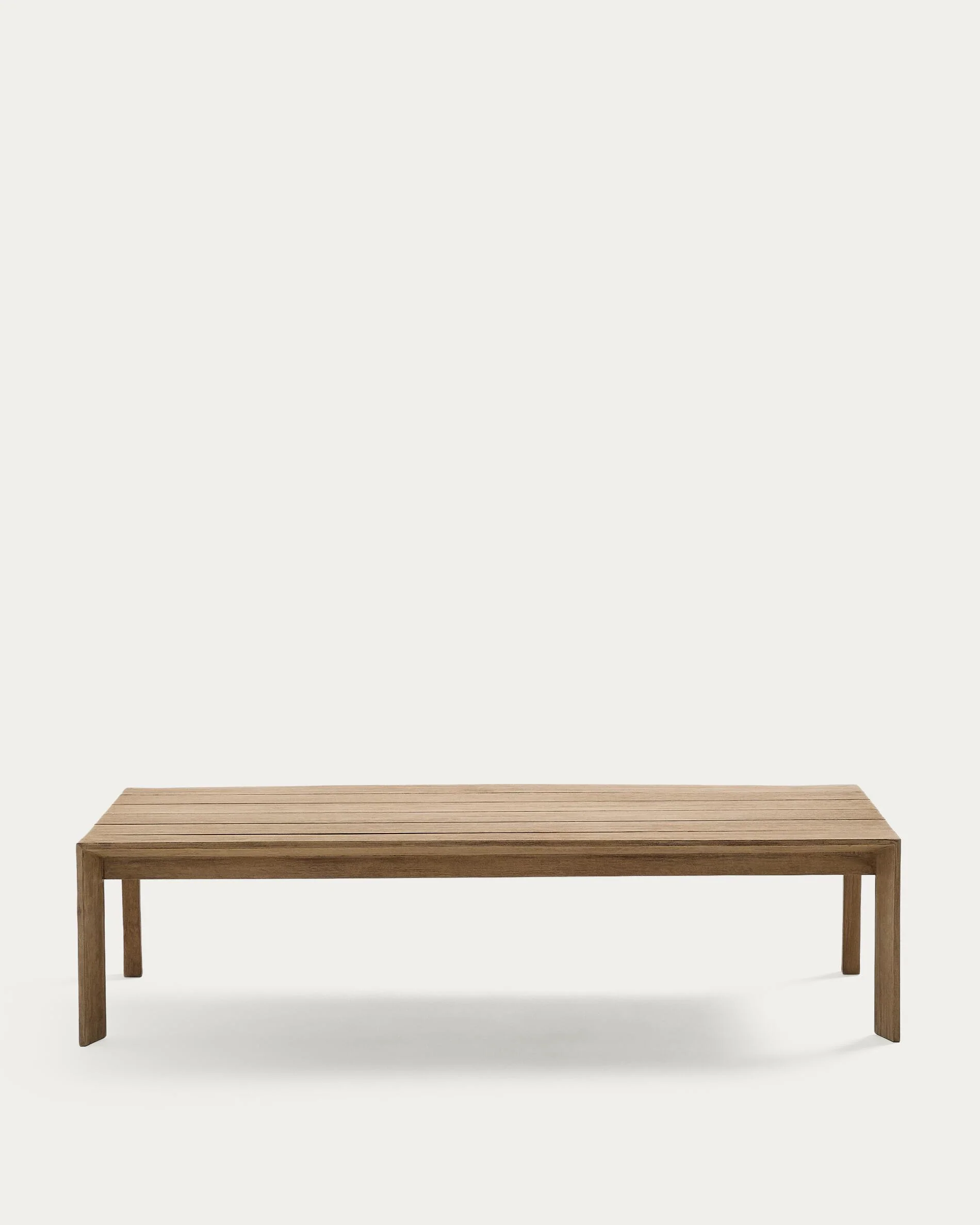 Ambra coffee table in solid acacia wood with light finish 82.5 x 140cm FSC 100%