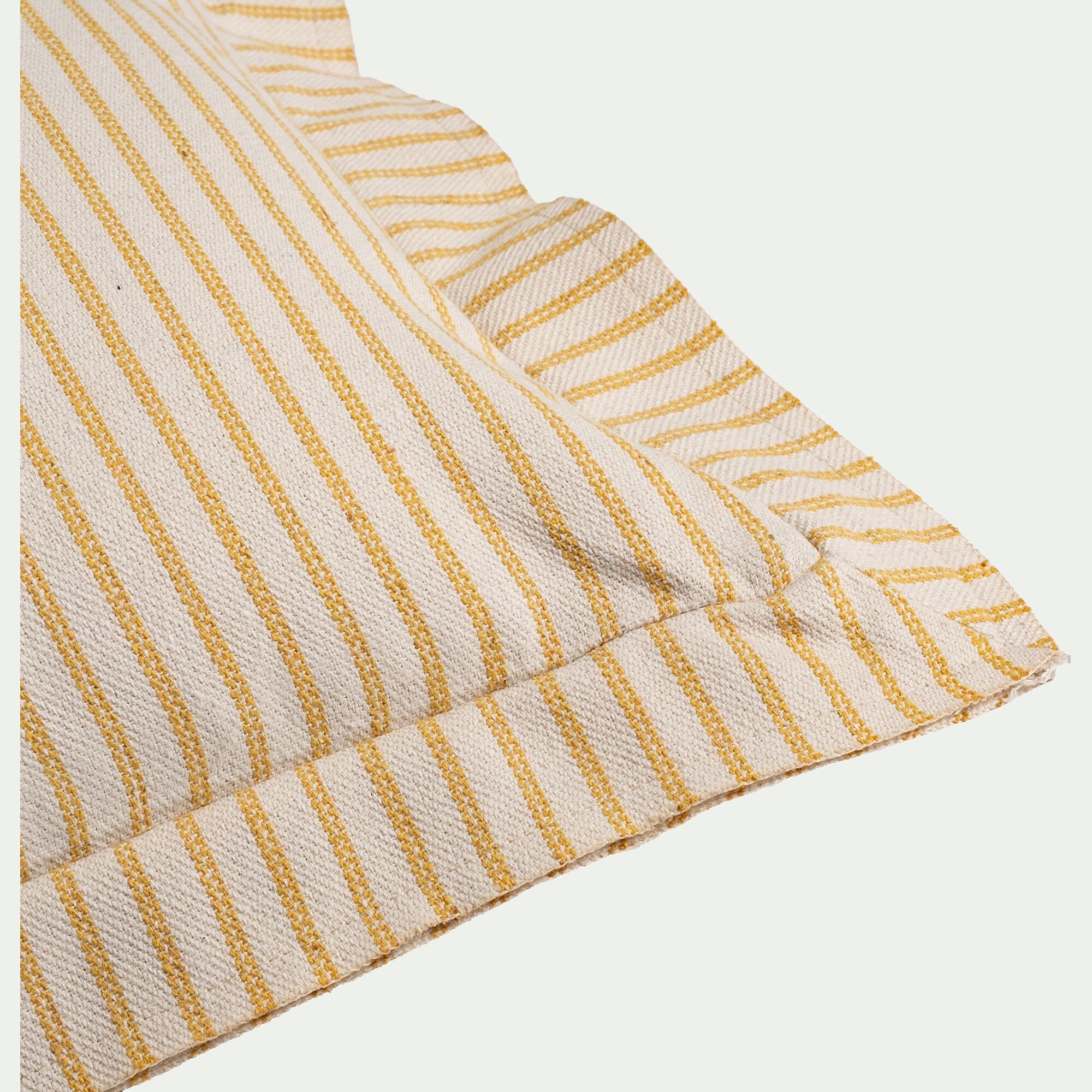 ESTIN - Housse de coussin en coton finition volant 45x45cm - jaune