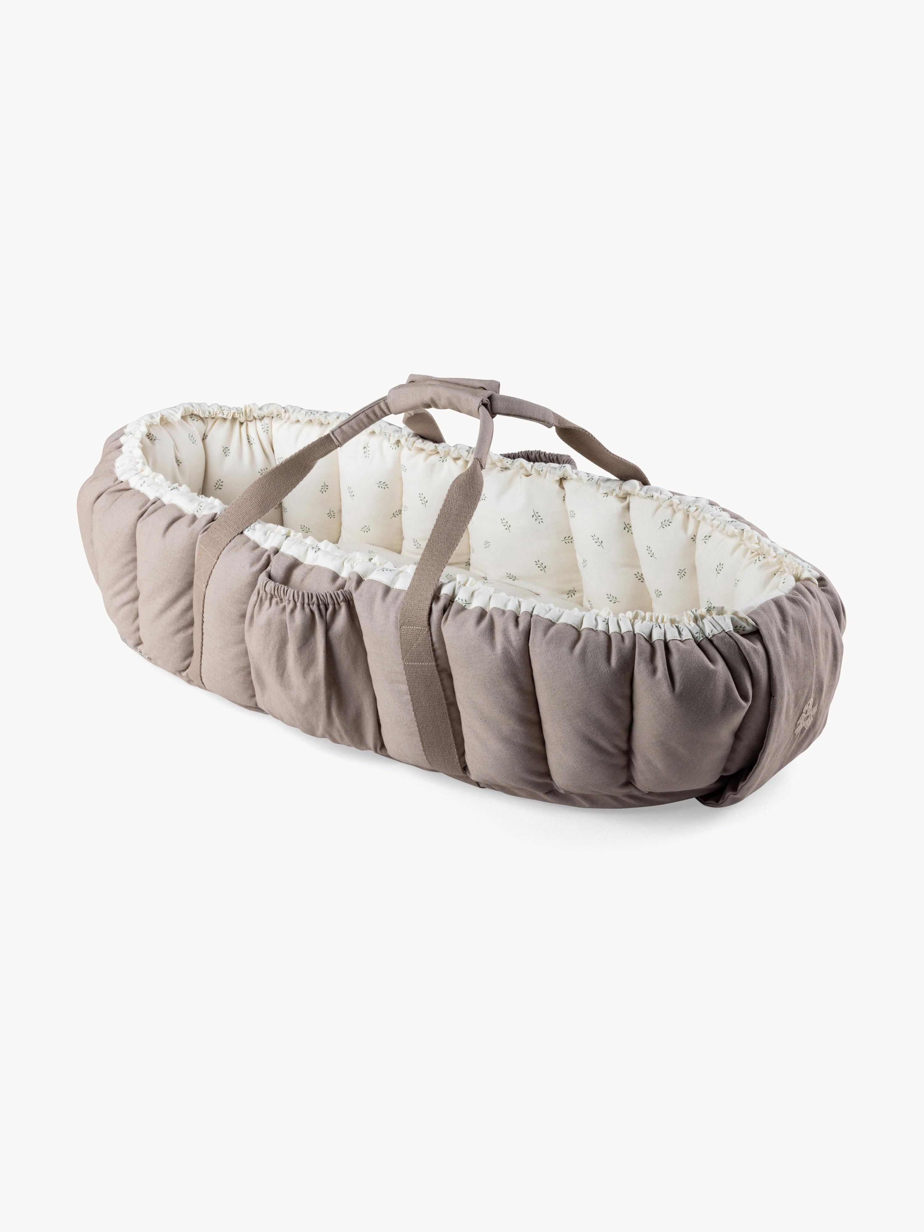 Tragbares Babynest Sophora Leaves aus Baumwolle