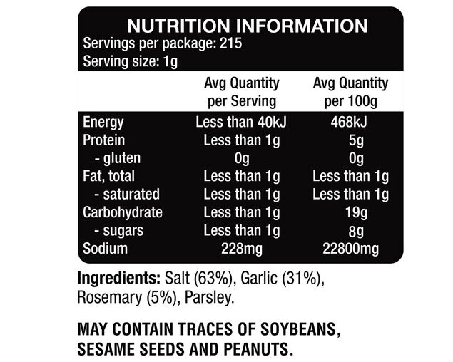 The Gourmet Collection Roast Garlic, Rosemary & Sea Salt Spice Blend