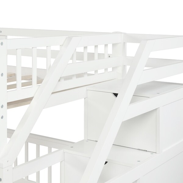 Twin over Full Loft Bed with Staircase
