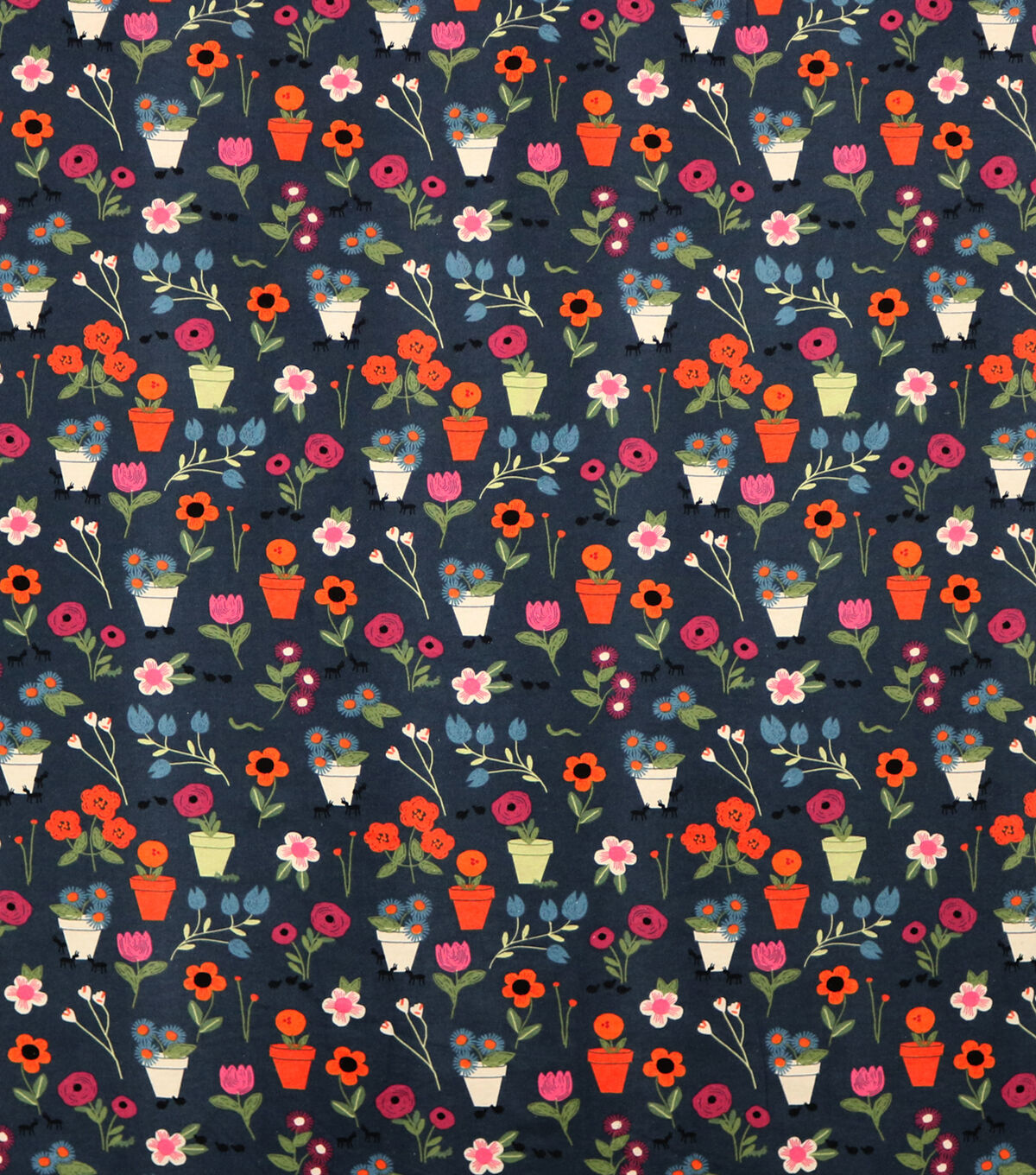 Pretty Potted Plants Super Snuggle Flannel Fabric