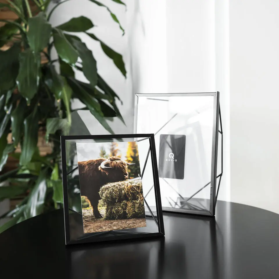 QUVIO Fotolijstje hexagon set van 3 - Zwart