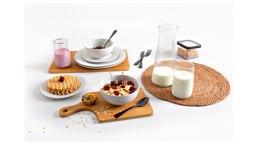 Komplet obiadowy 12 el. porcelanowy Day by Daybiały