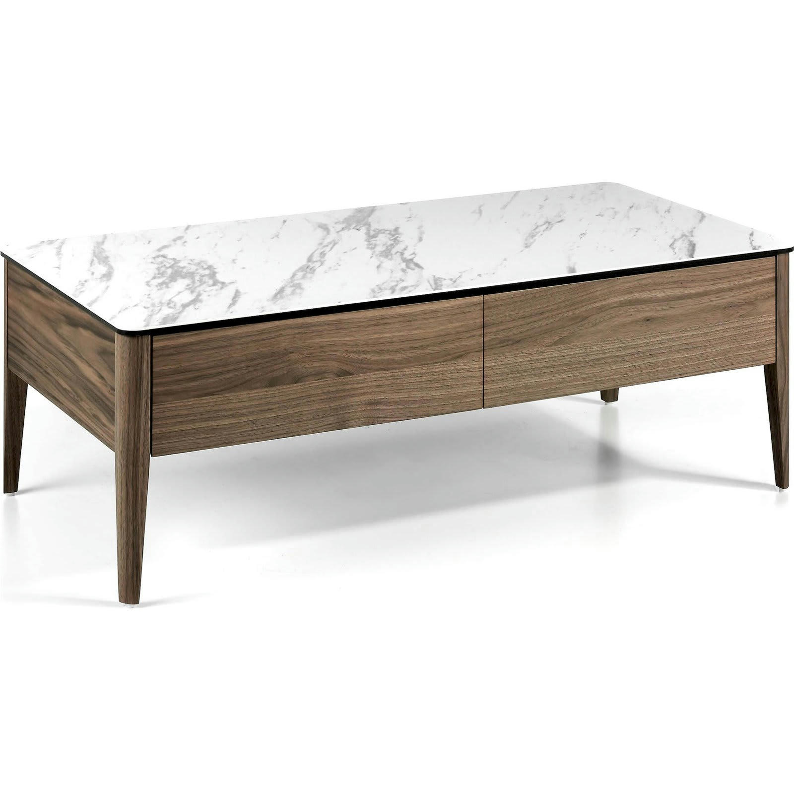 - Table basse Marbre Bois foncé