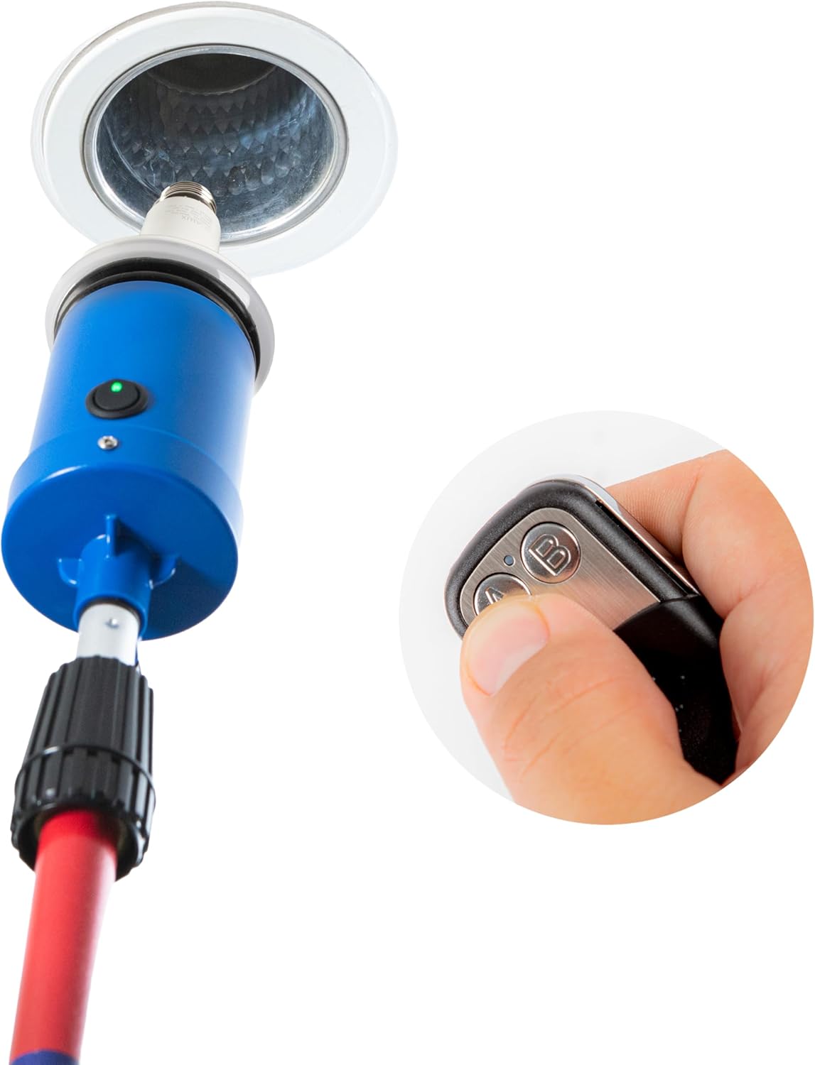 Light Bulb Changer for High Ceilings - Vacuum Operated High Ceiling Light Bulb Changer Tool, Remote-Controlled Bulb Changing Kit (Pole not Included)