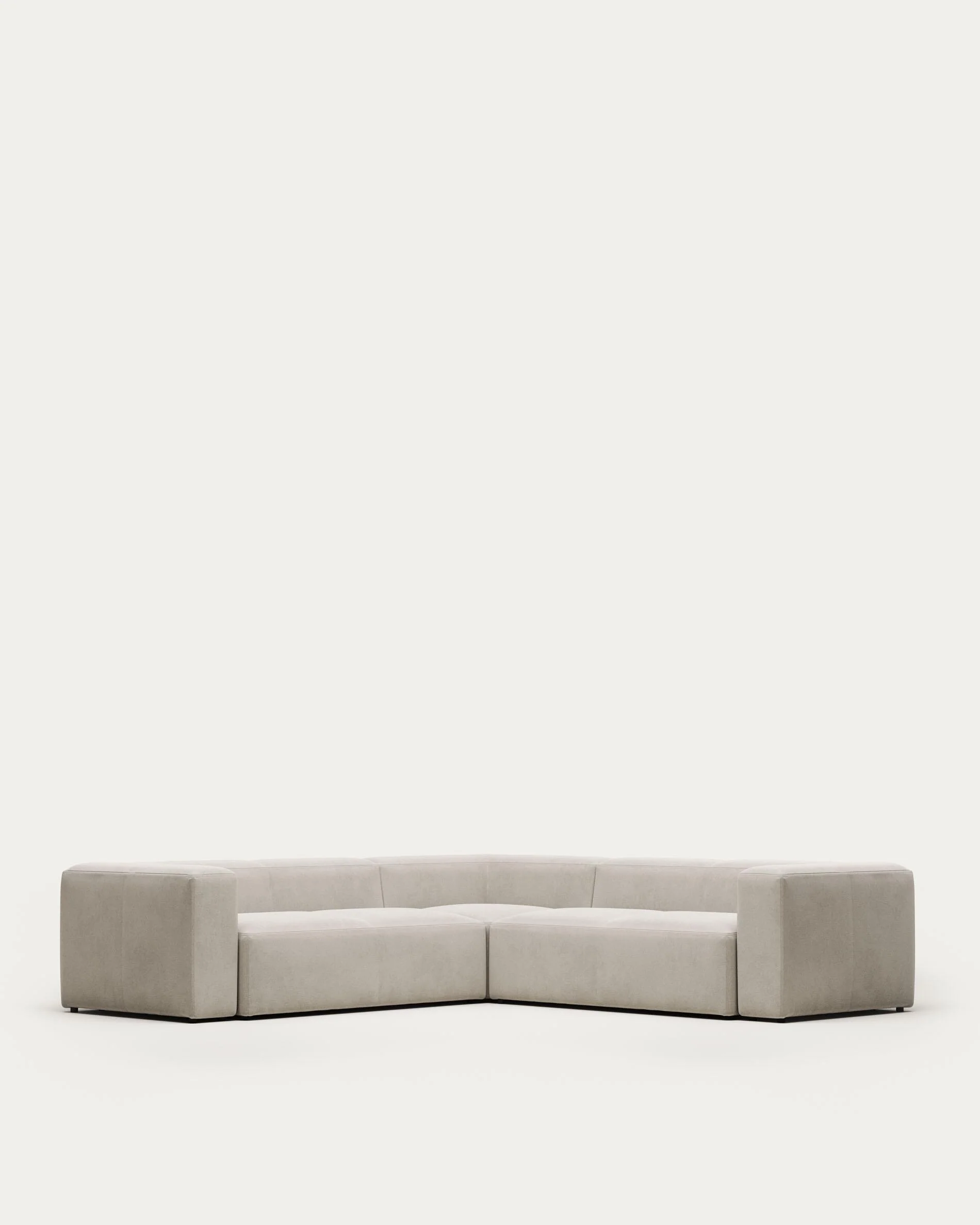 Blok beige chenille 4-seater corner sofa 290 x 290cm FSC Mix Credit