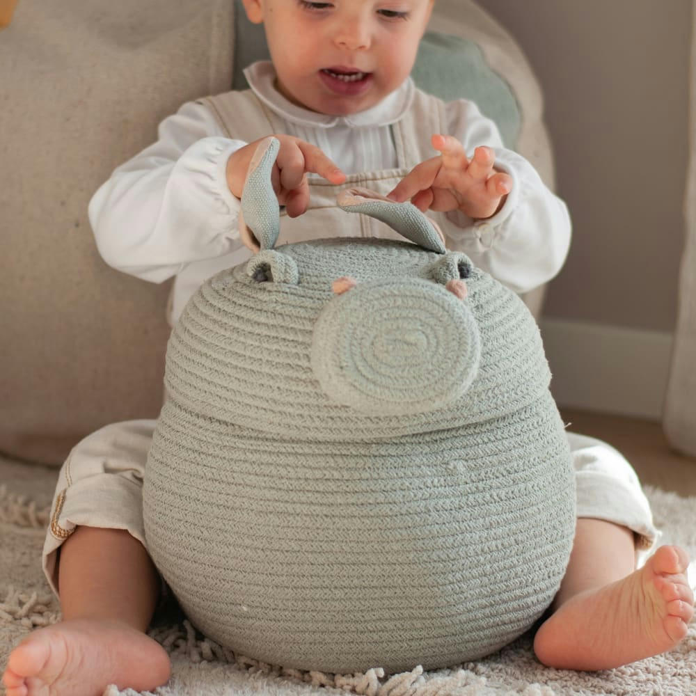 THE ANIMAL CREW - Panier pour enfants Henry l'Hippopotame