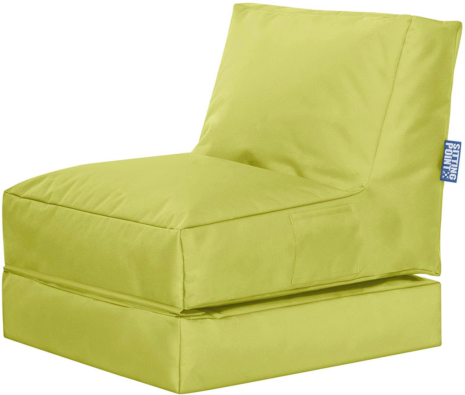 TWIST - Pouf extérieur uni vert anis dépliable  70x80x90