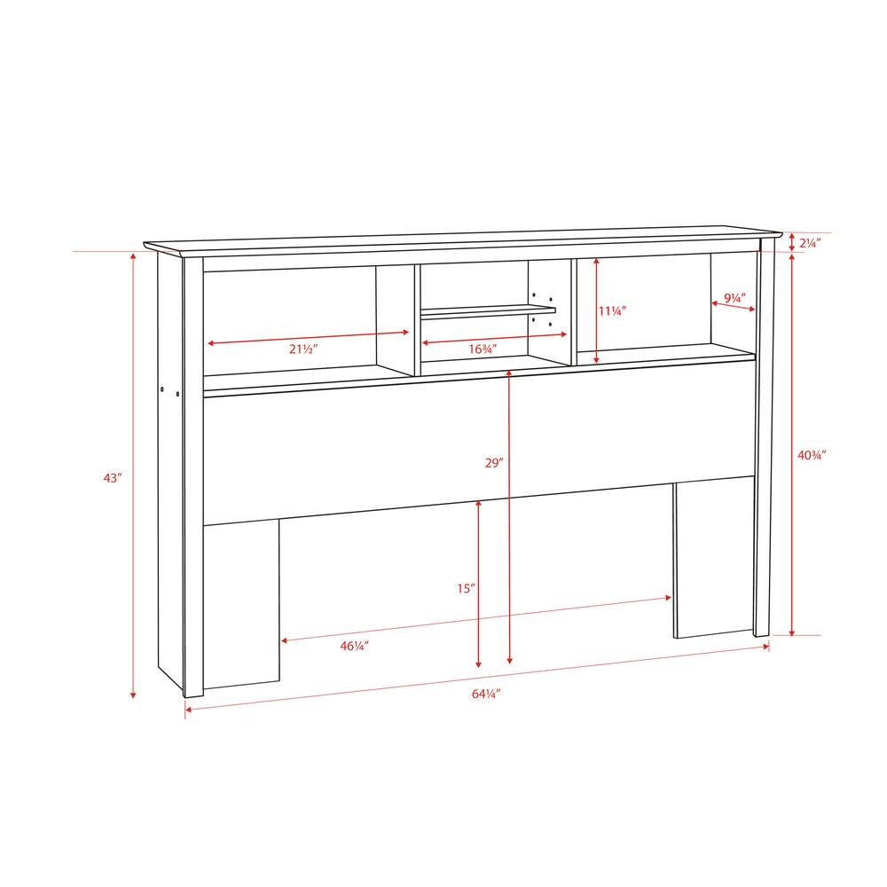Prepac Bookcase Full/Queen Headboard