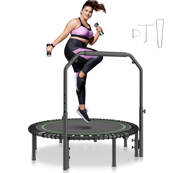 Trampolina mocna fitness z regulowanym uchwytem 129 cm