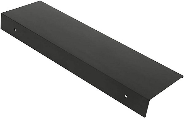 1 étagère murale flottante, étagère de salle de bain rectangulaire en aluminium mat, noire (40 cm)