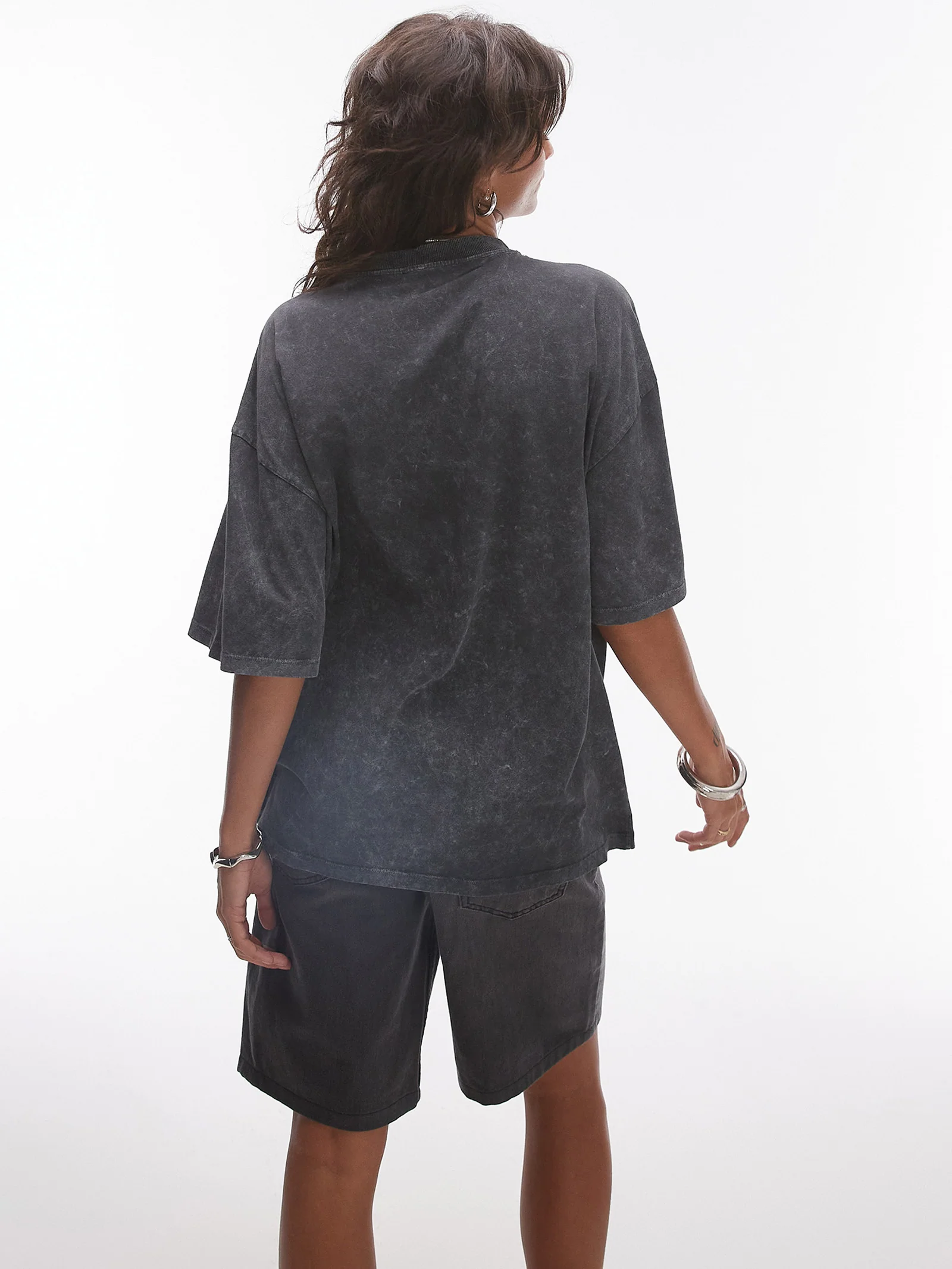 New York Lace Trim Oversized Tee