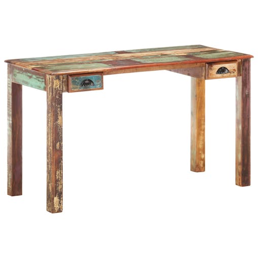 NNEVL Desk 130x55x76 cm Solid Reclaimed Wood