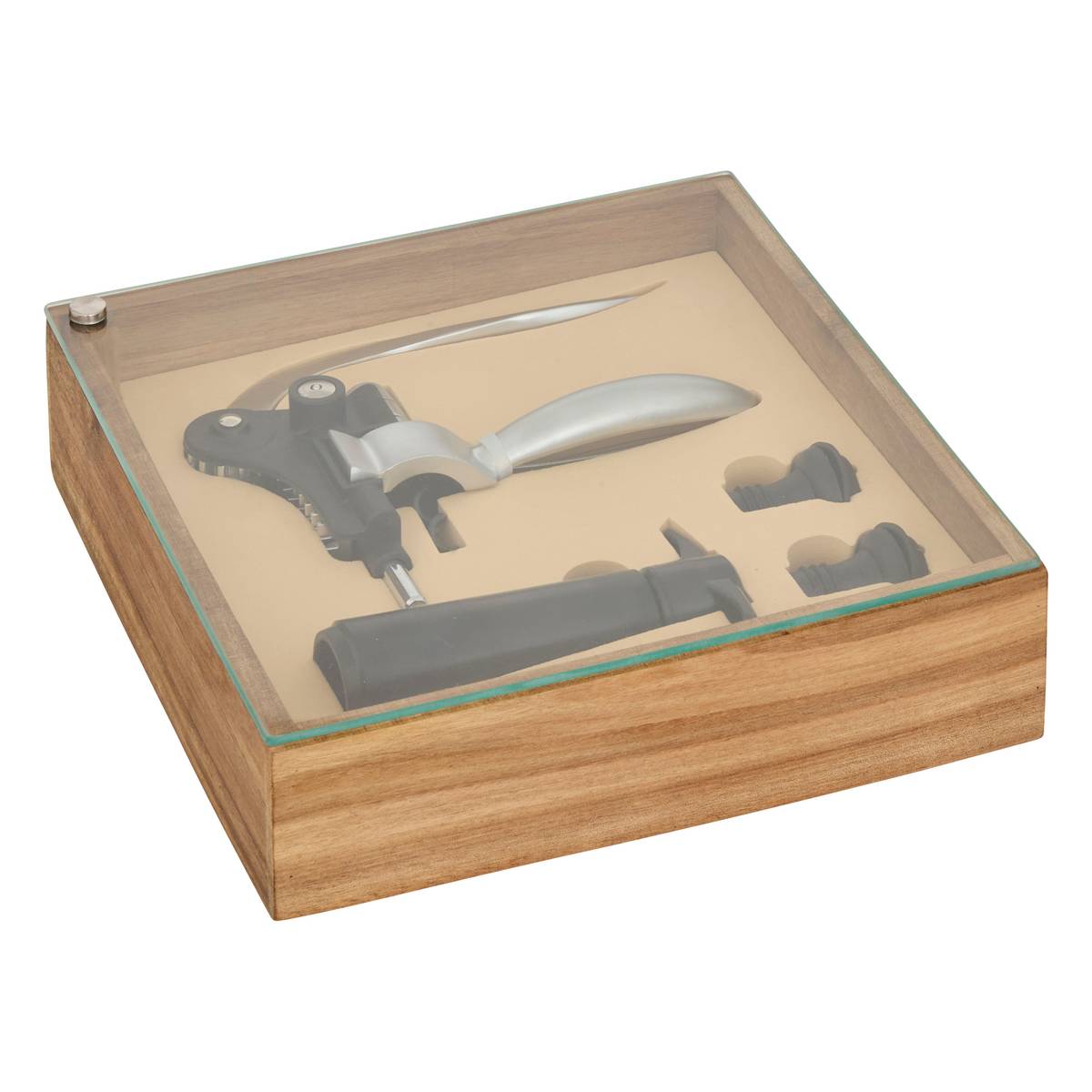"Jules" sommelier set 4 pieces, Brown