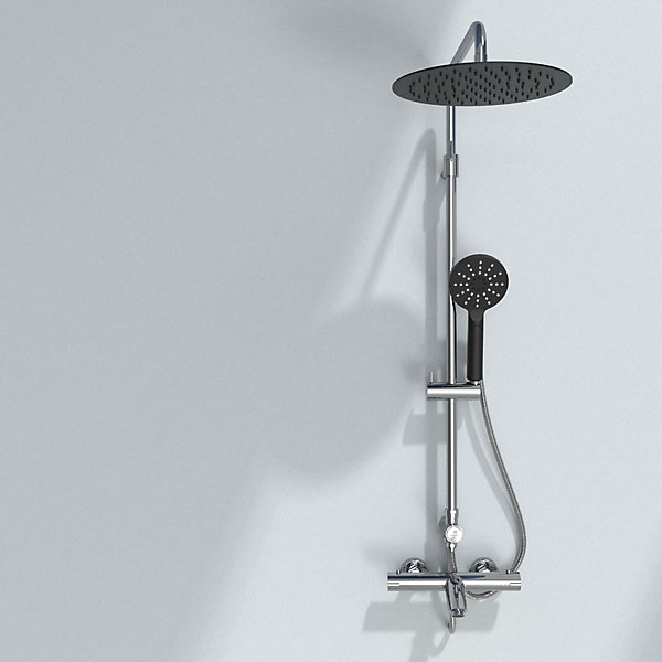 Mitigeur bain-douche thermostatique chrome Essebagno Oneo