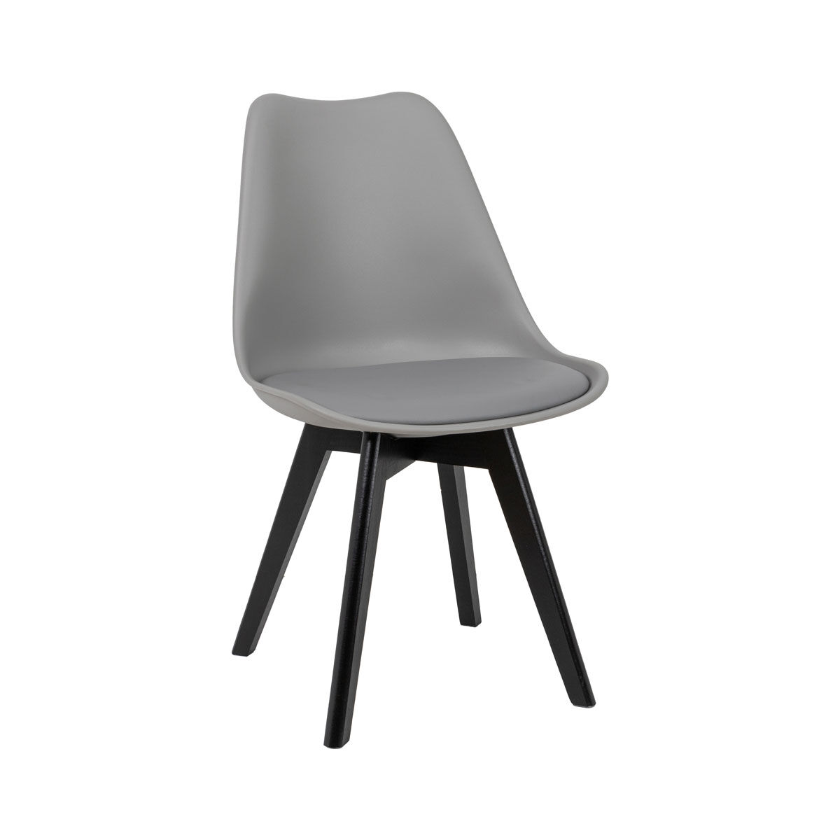 Conjunto de 2 cadeiras BAYA BOLD cinza claras