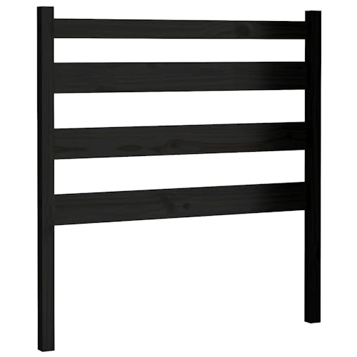 NNEVL Bed Headboard Black 96x4x100 cm Solid Wood Pine