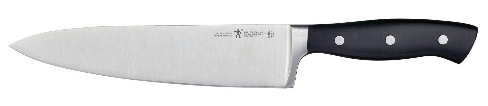 Henckels Stainless Steel Fine Edge Forged Chef's Knife, Ergonomic Grip, 8-in
