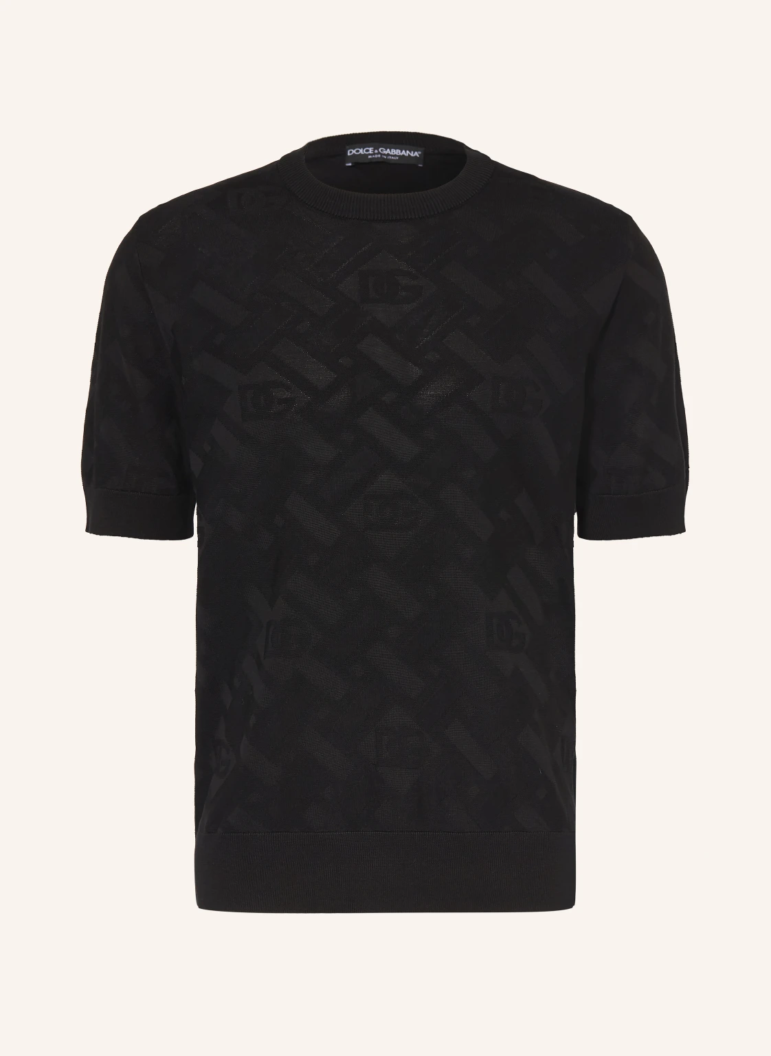 DOLCE & GABBANA Strick-Poloshirt aus Seide