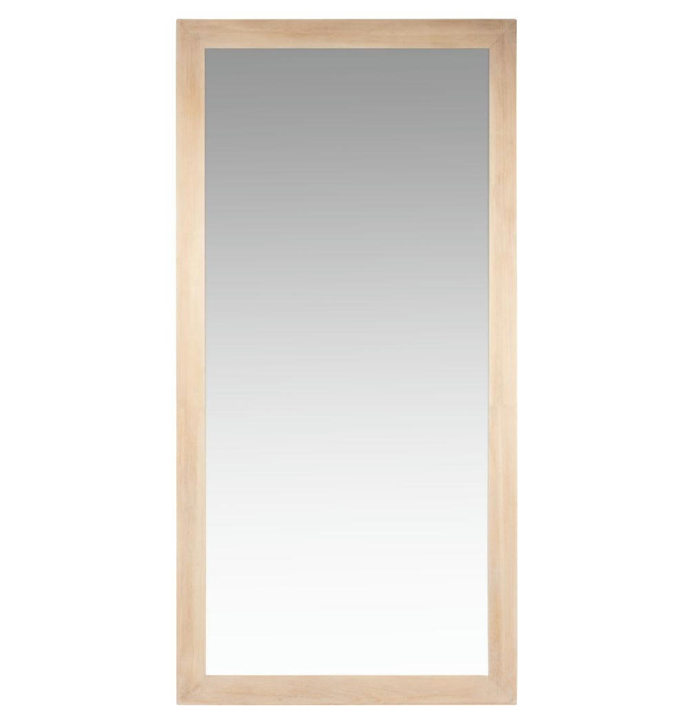 LAURE - Grand miroir rectangulaire en bois de paulownia 90x180