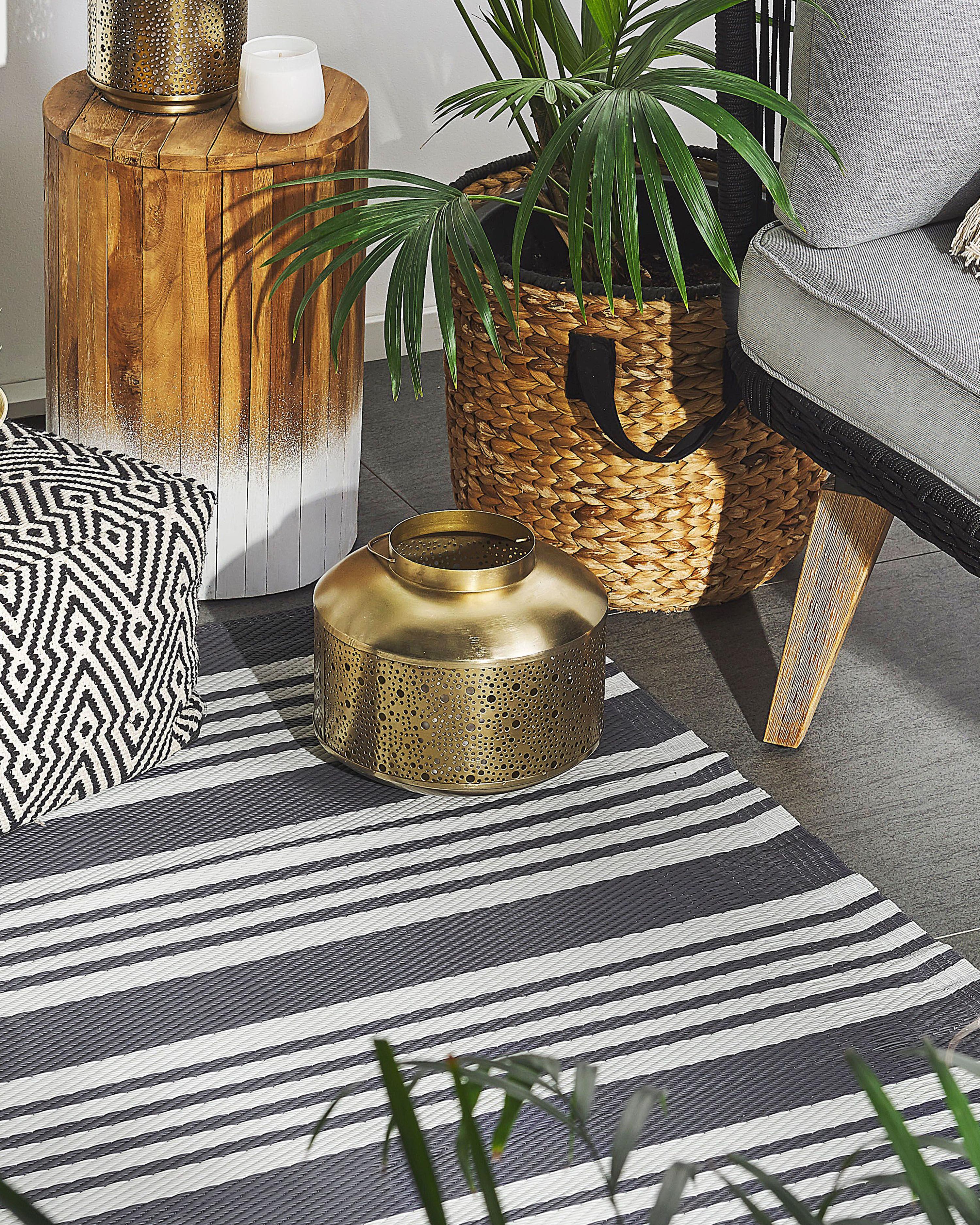 Outdoor Rug DELHI Black 120 x 180 cm
