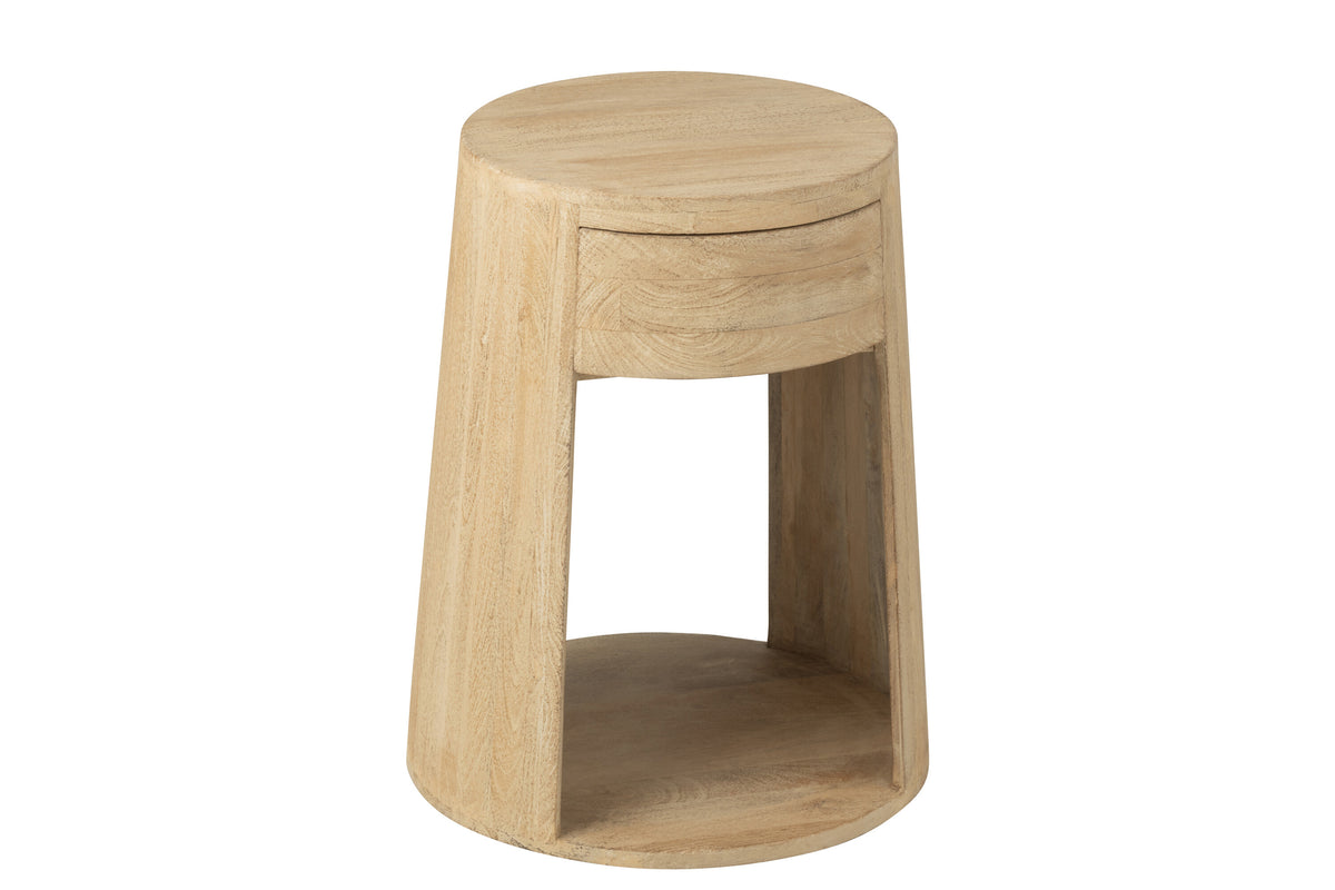 J-Line bijzettafel Drawn - hout/mdf - naturel