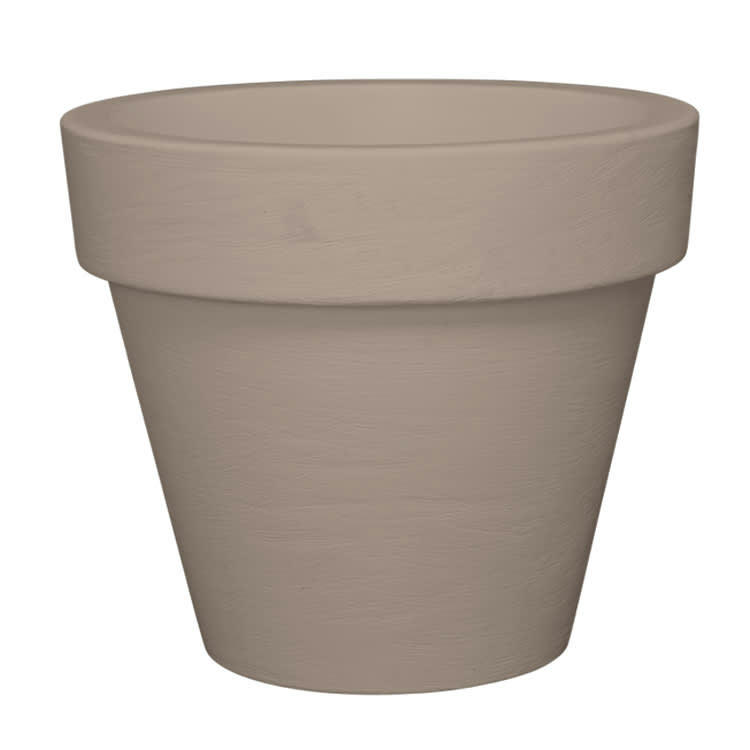 BORDATO LISCIO - Pot à fleur en résine recyclable gris tourterelle D58cm