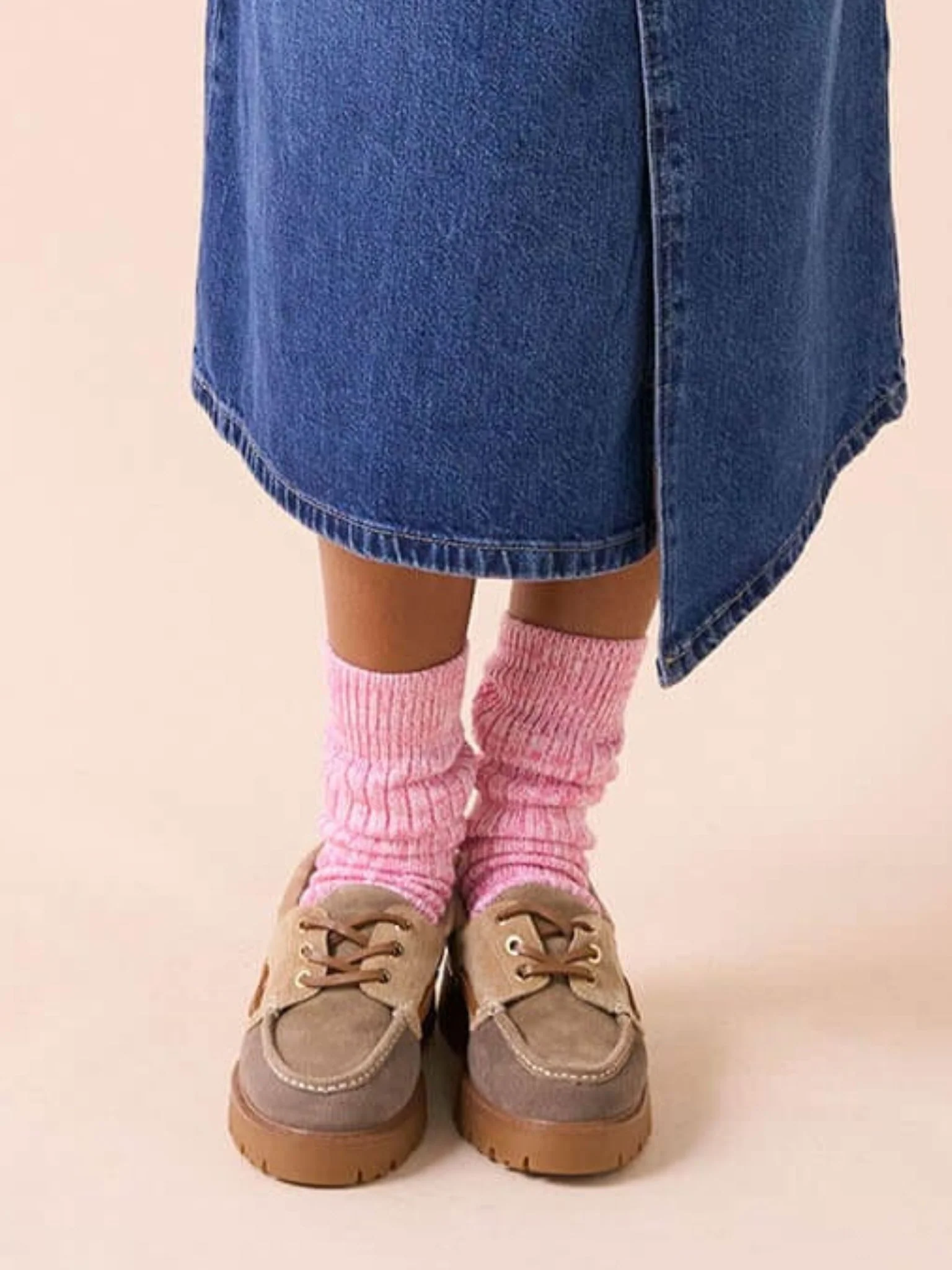 Haworth Made in England Socks in White and Pink