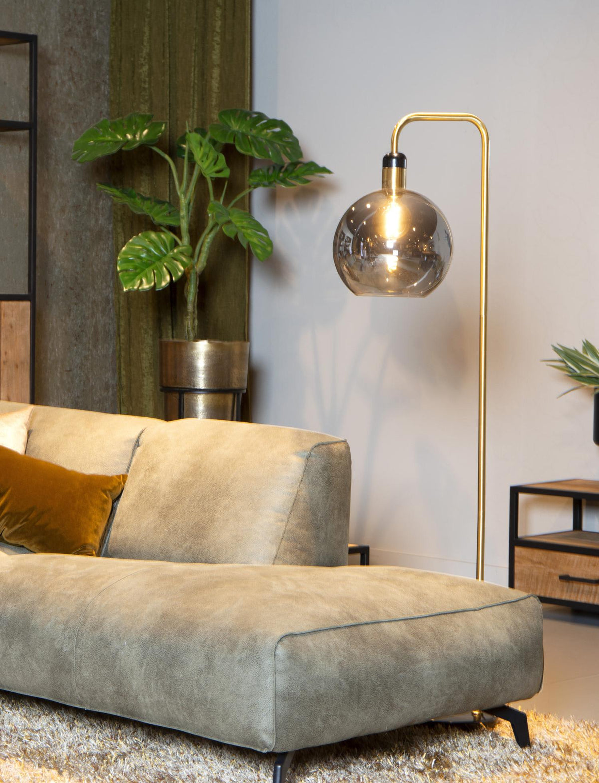Lucide vloerlamp JULIUS - 1xE27 - Fumé