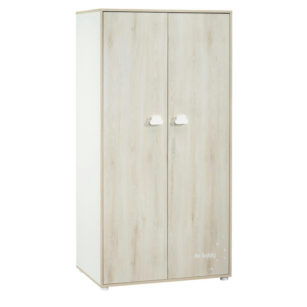 SMILE - Armoire 2 portes 168x85x57cm en bois