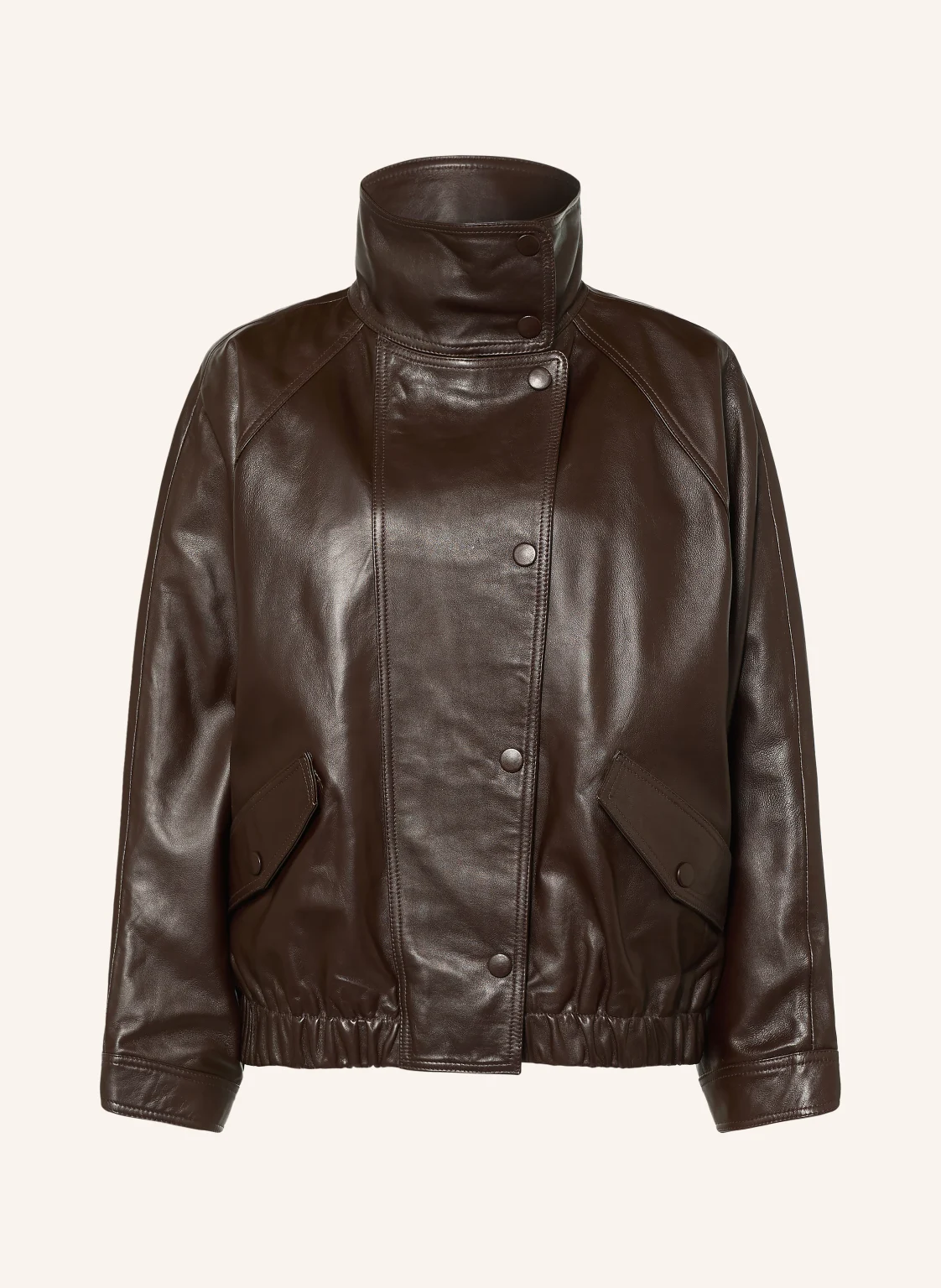 SANDRO Oversized-Lederjacke