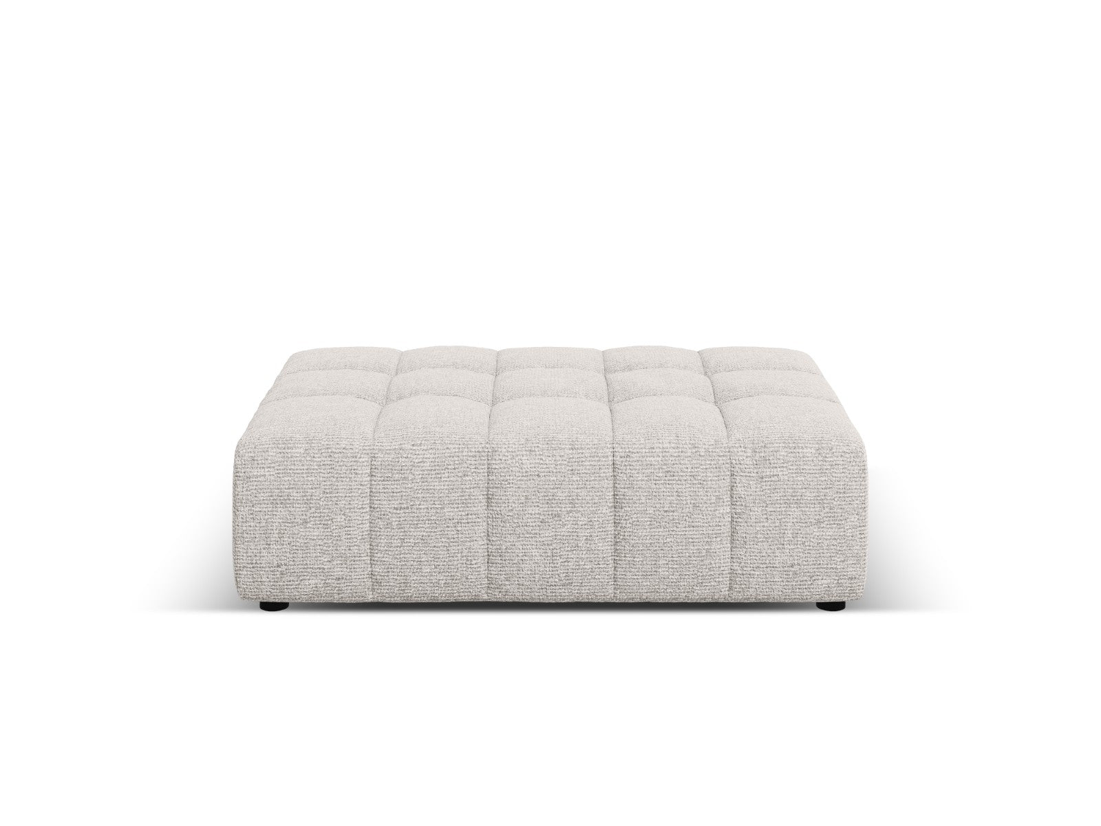 Cosmopolitan Design Poef Chicago chenille lichtgrijs - 84x102x42cm