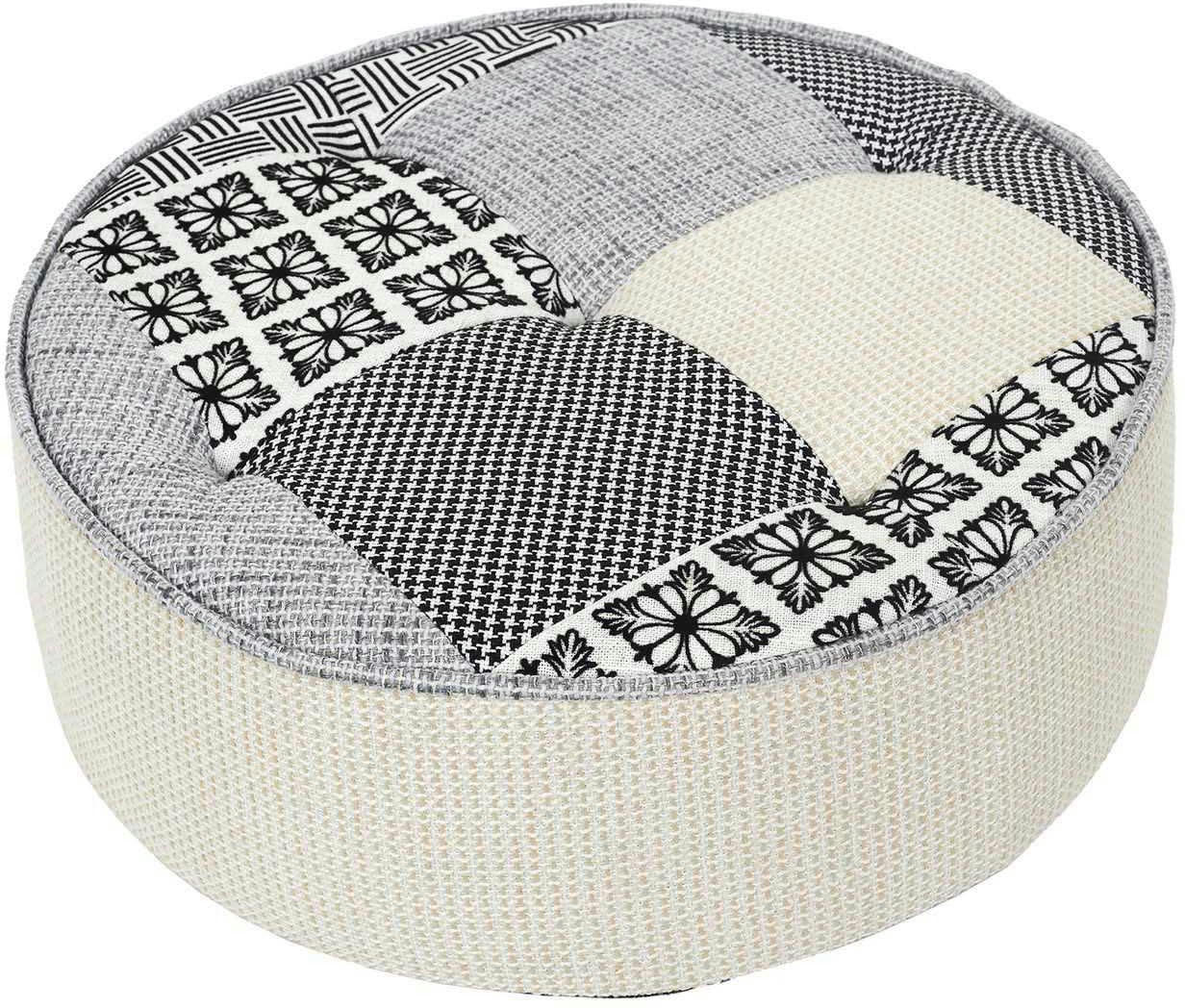- Pouf de sol rond patchwork