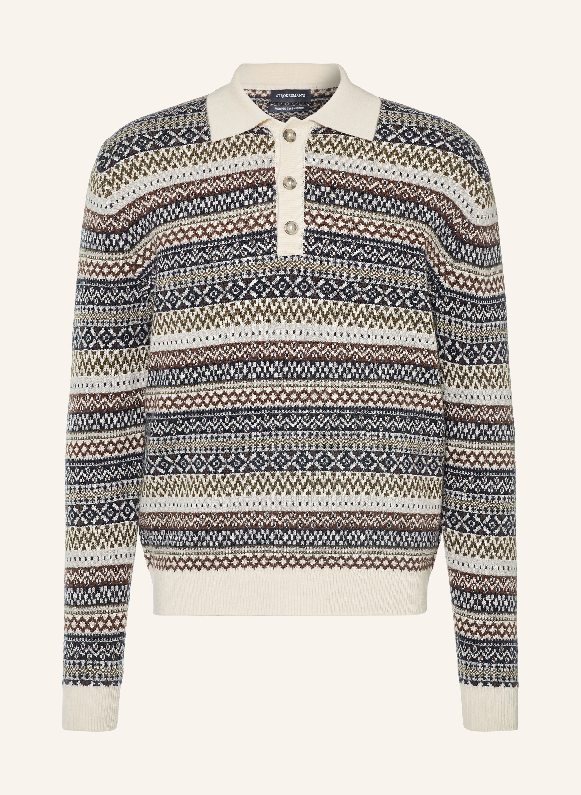 STROKESMAN'S Strick-Poloshirt