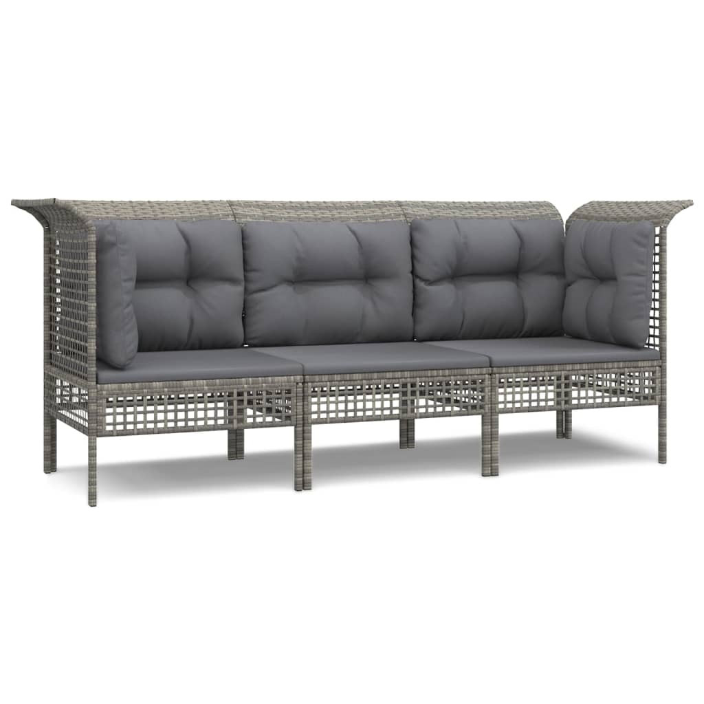 Zestaw wypoczynkowy do ogrodu Szary Technorattan 2x hjørne   sofa