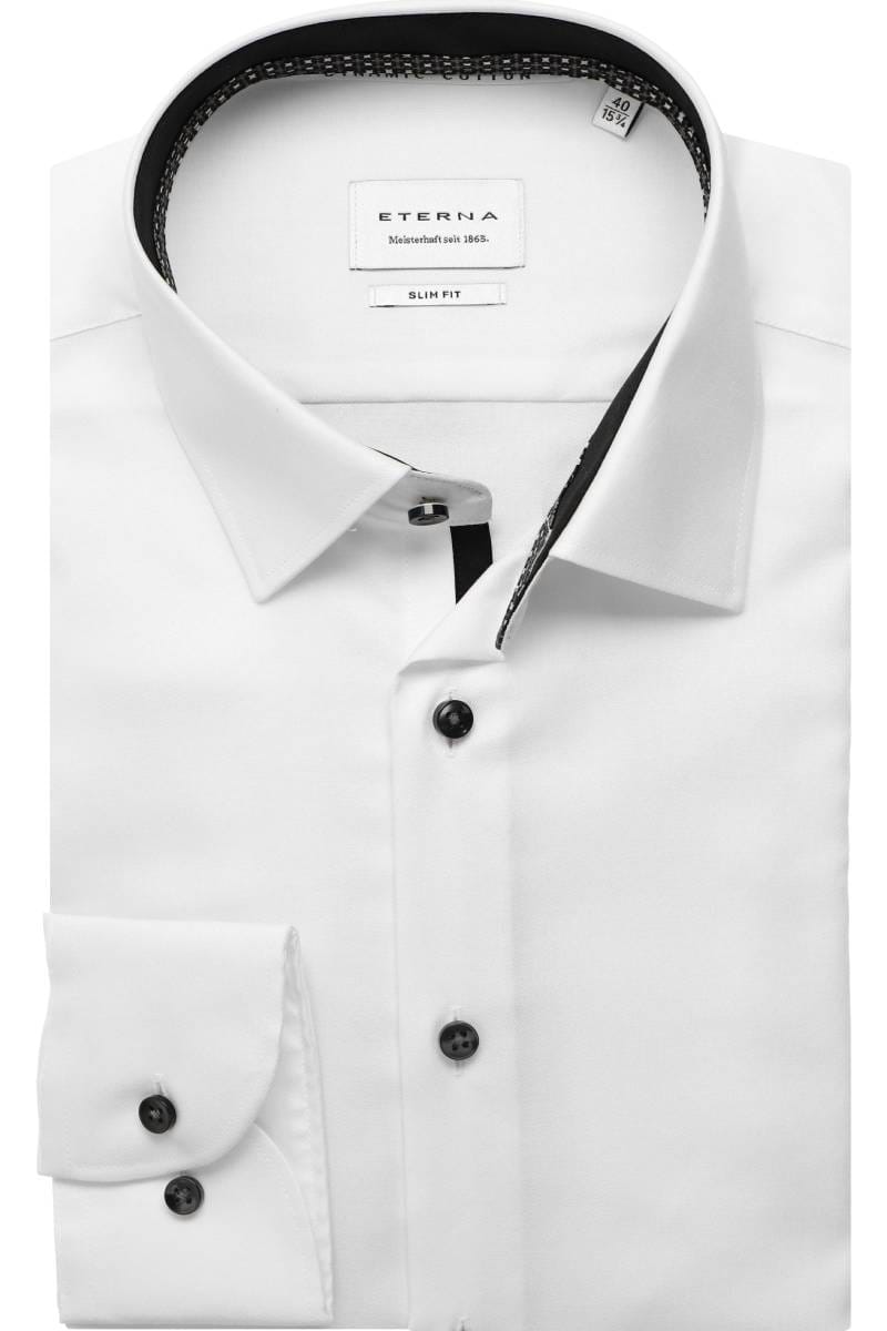 ETERNA Dynamic Cotton Slim Fit Hemd weiss, Einfarbig