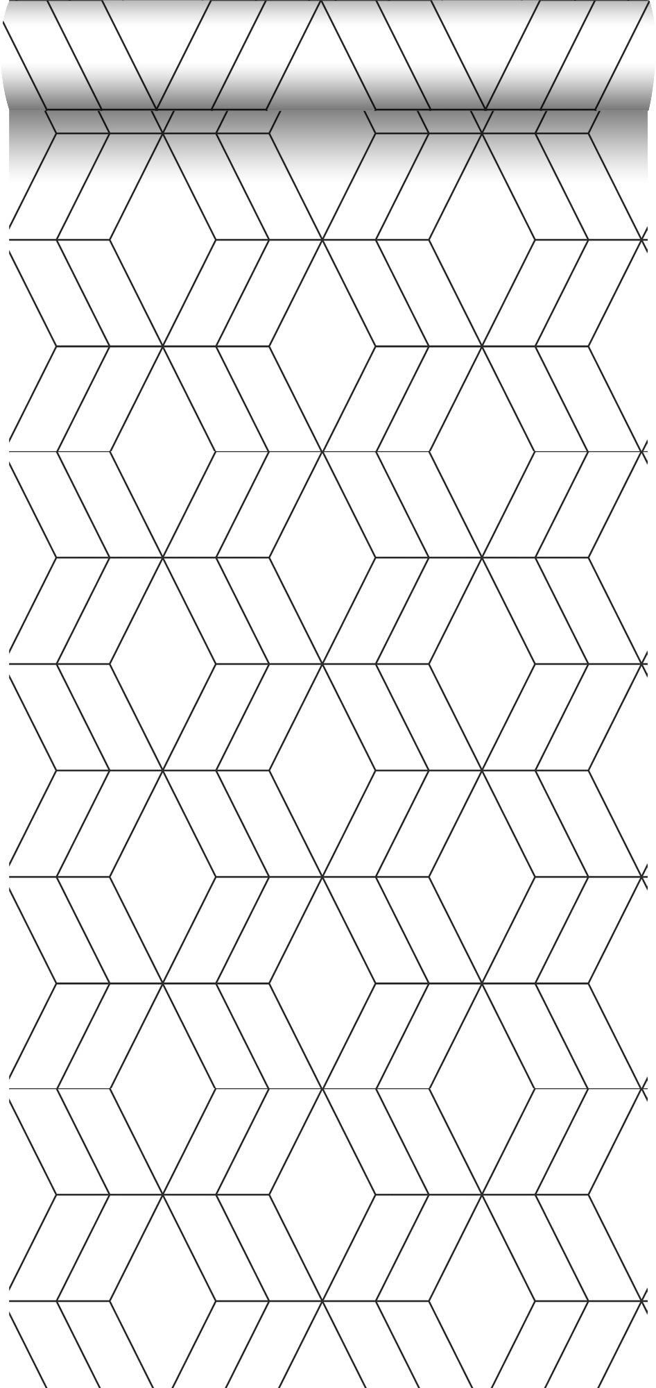 Walls4You behang grafische lijnen zwart wit - 53 cm x 10.05 m - 935327