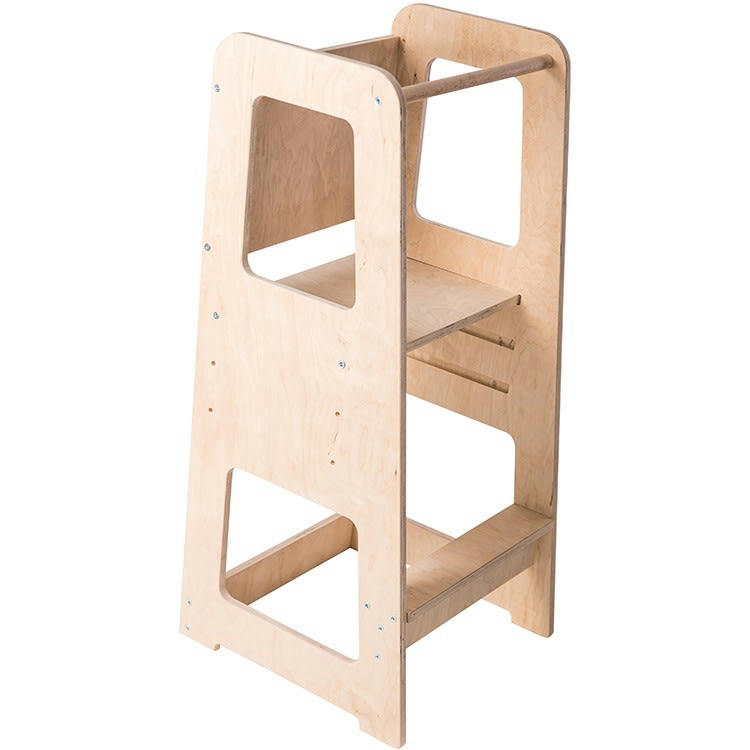 EVE - Tour d'observation Montessori enfant effet bois naturel 85x45x44 cm