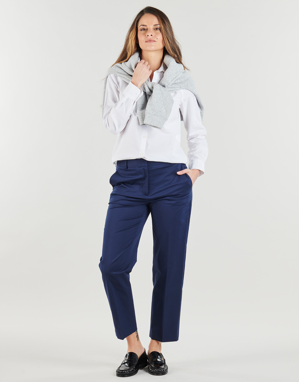 Tommy Hilfiger - CO SLIM STRAIGHT CHINO - Marine