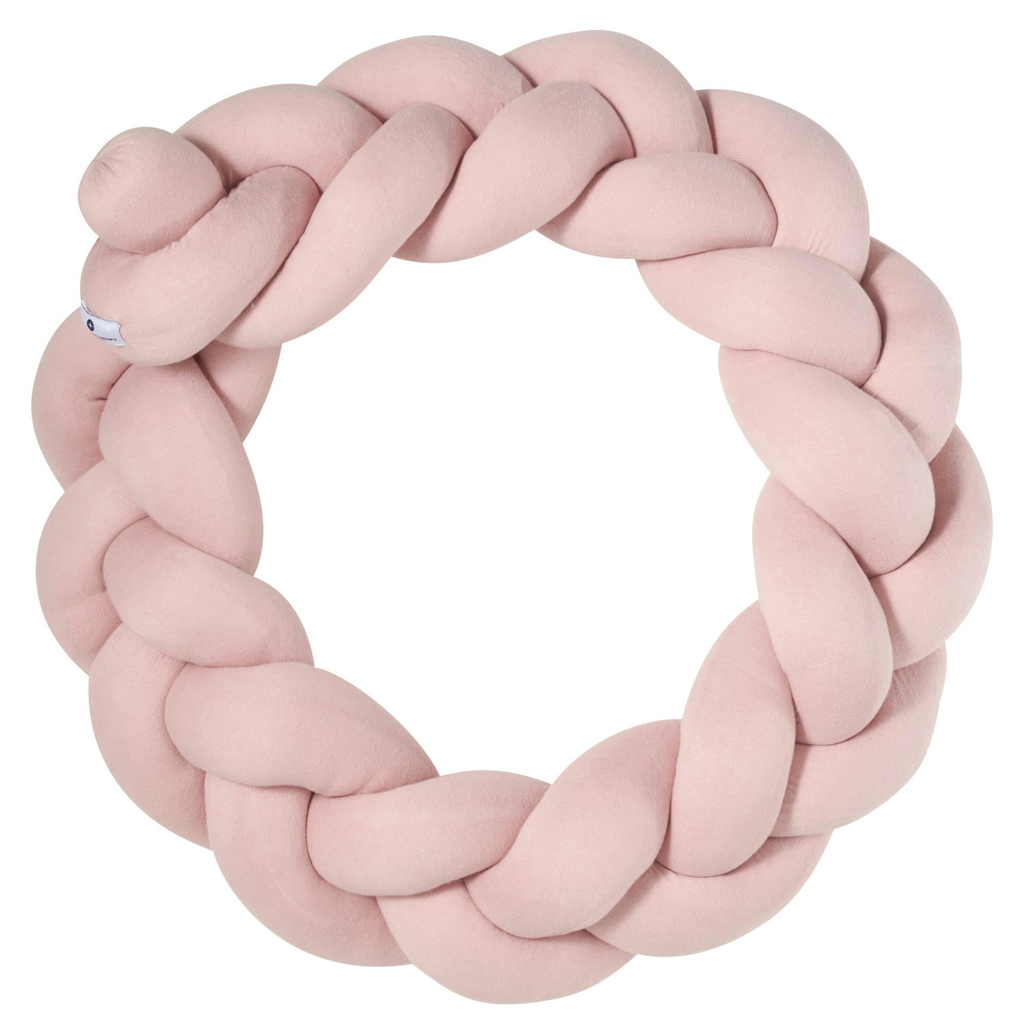 - Tresse de lit coton tricoté rose 180 cm