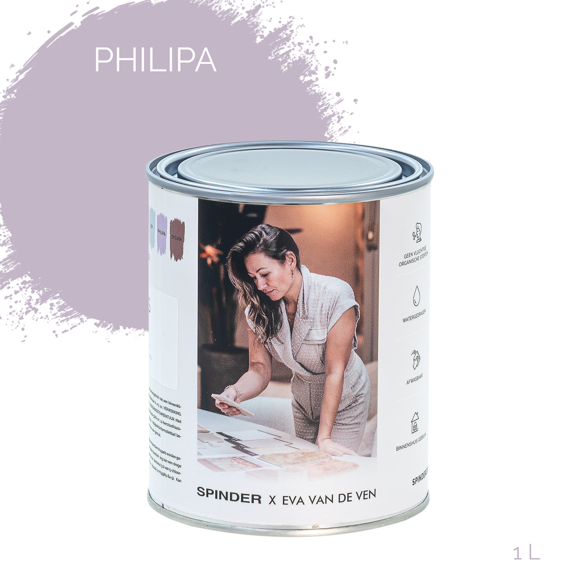 Spinder x Eva van de Ven 1L matte muurverf - Philipa