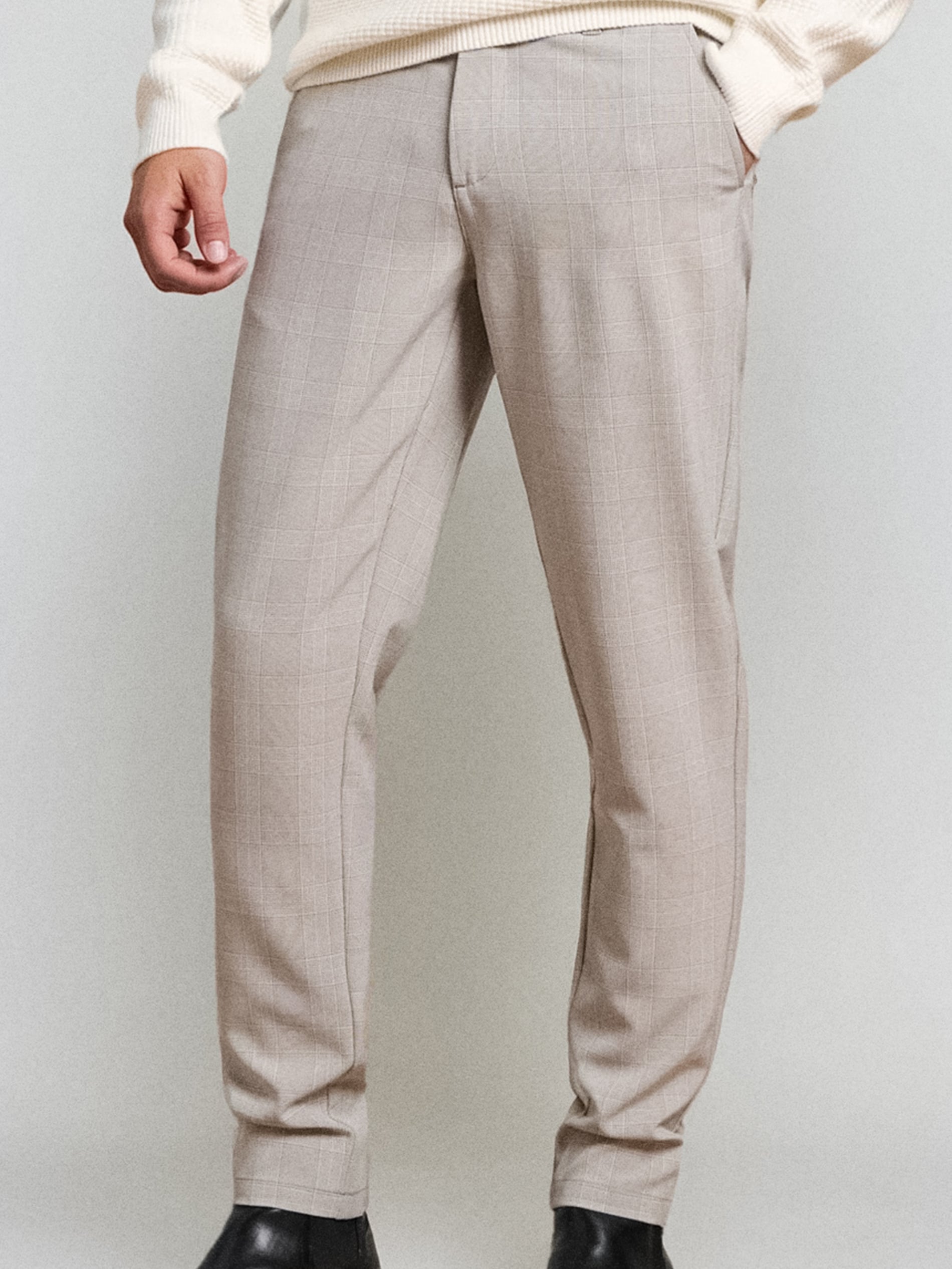 Spodnie chino slim fit w kratę