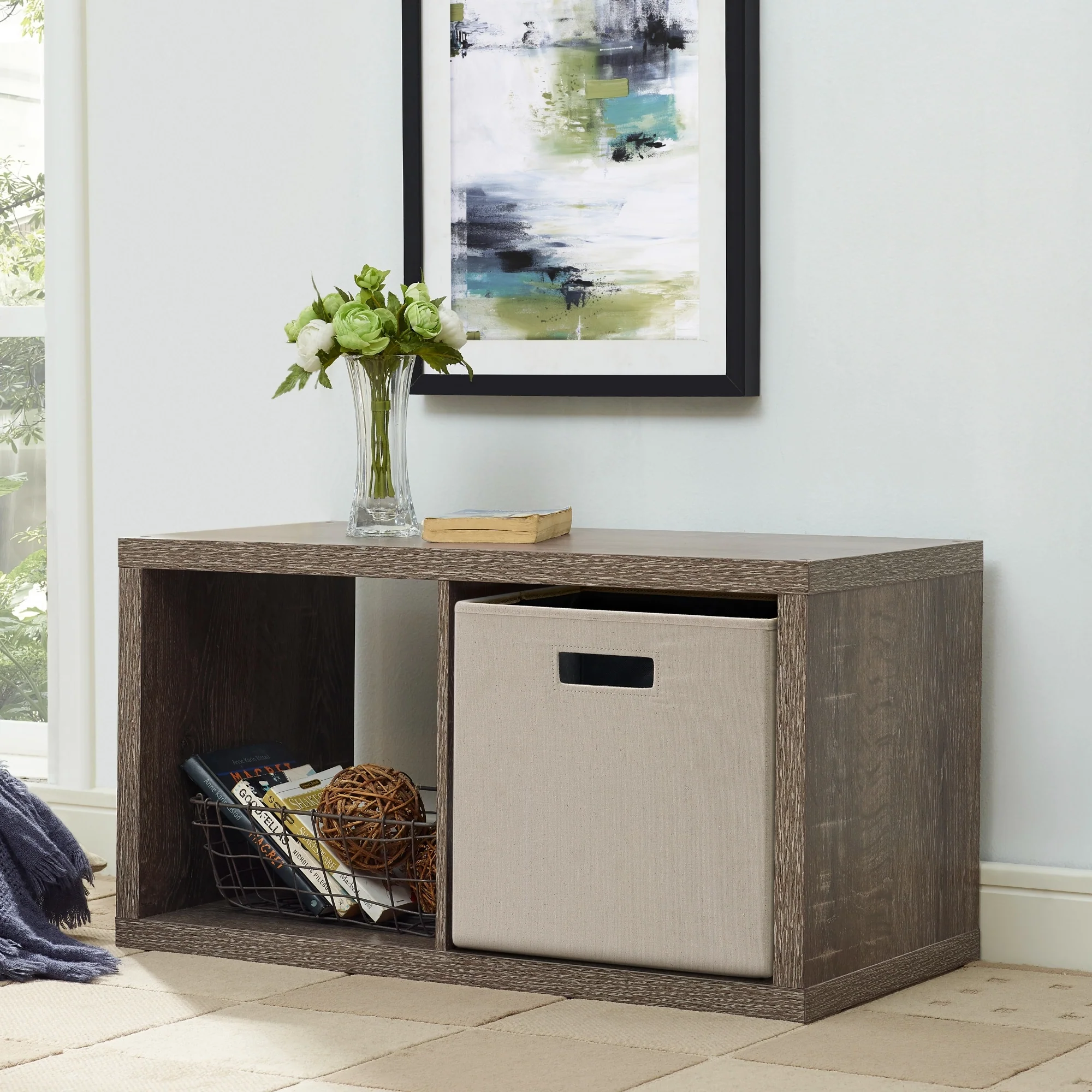 Two Cube Storage Cabinet - 30 - Gray