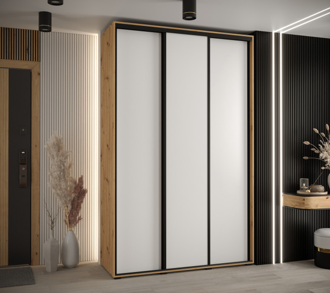 Szafa przesuwna 45 Cannes 1 150 artisan biały czarny