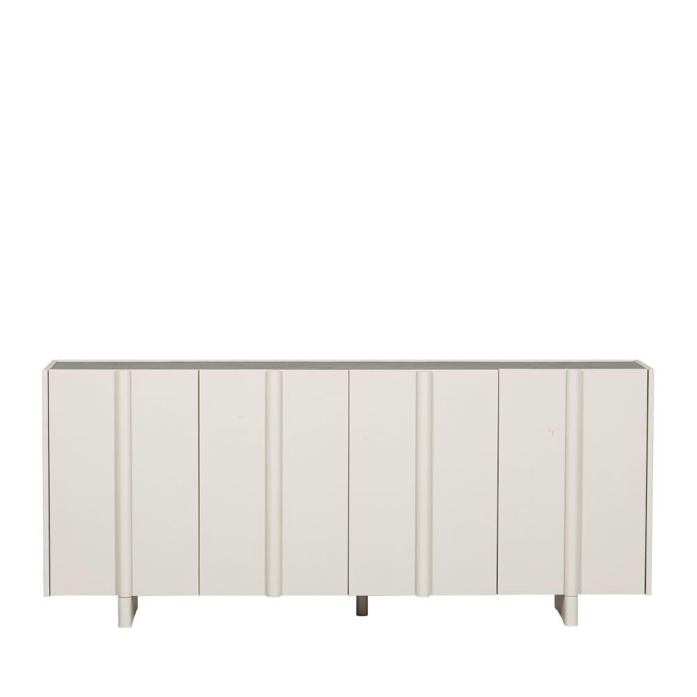 BASU - Buffet 4 portes en bois L200cm gris clair