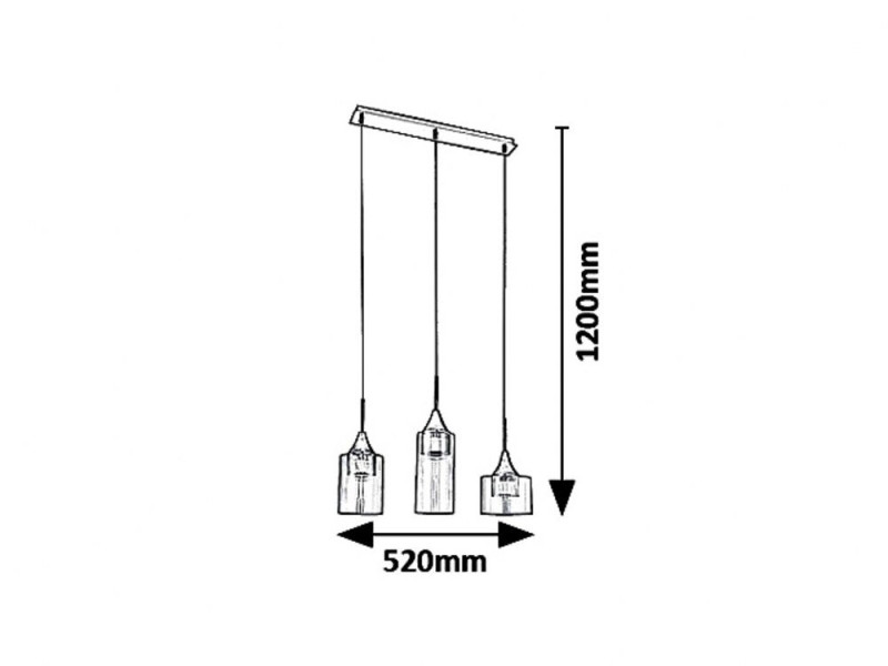Lampa wisząca Candice chromowana przezroczysta LED 1x15W 1200lm Rabalux